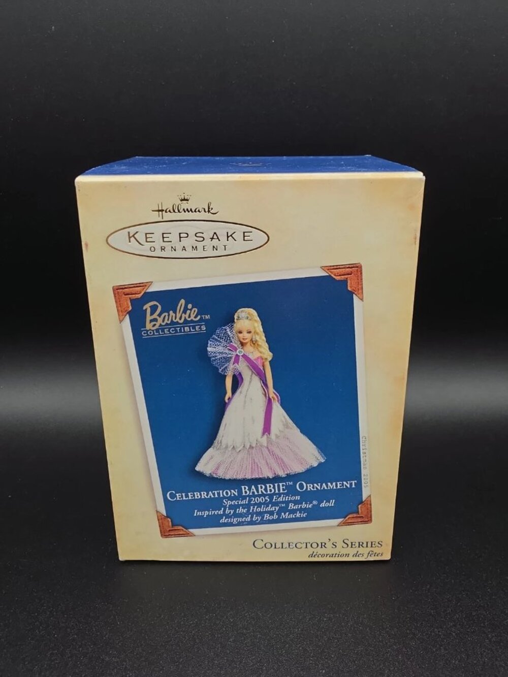 Vtg Hallmark Keepsake Ornament 2005 Barbie Gown Pink by Bob Mackie Special